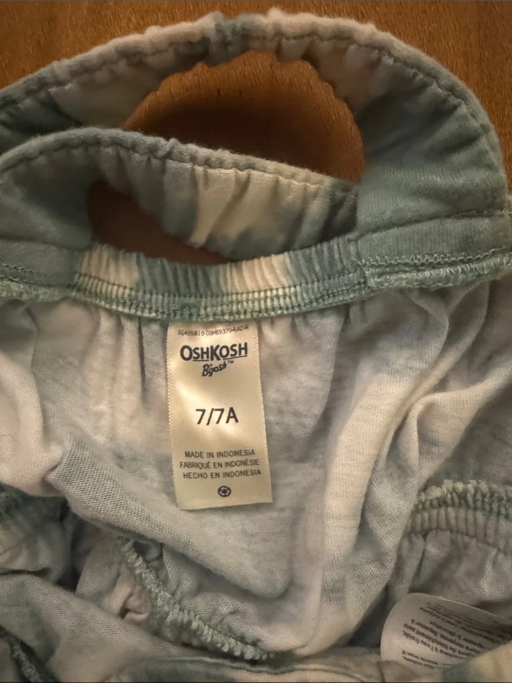 OshKosh B'gosh Blue and White Tie-Dye Wide-Leg Romper